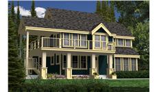 This is a computer rendering of these country house plans.