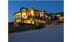 This is a color photo of these Contemporary House Plans.