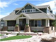 This is a color photo of these Craftsman Homeplans.