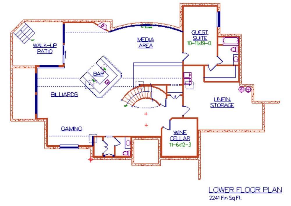 Floor Plan Basement for luxury house plans Cerreta