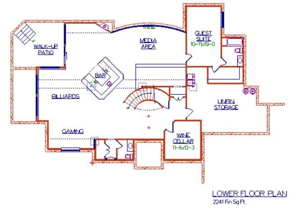 Floor Plan Basement for luxury house plans Cerreta