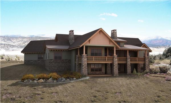 Home Plan Rear Elevation