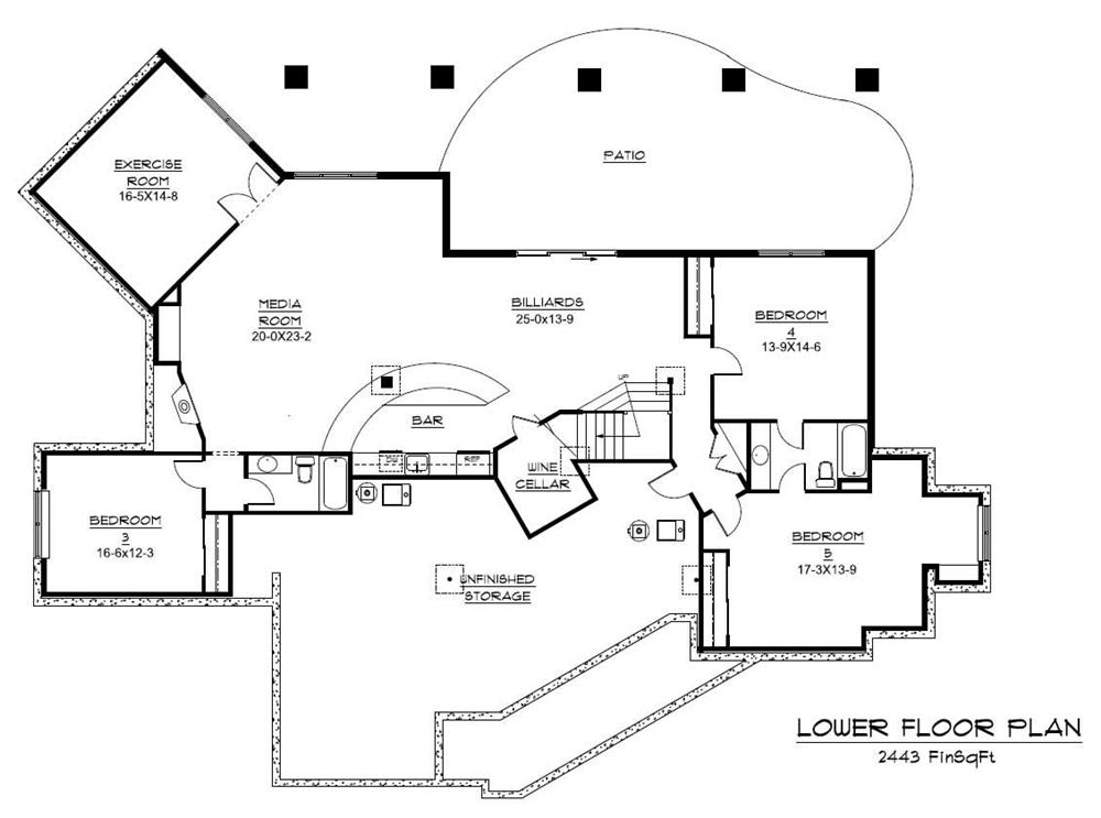 Floor Plan Basement for these luxury house plans.