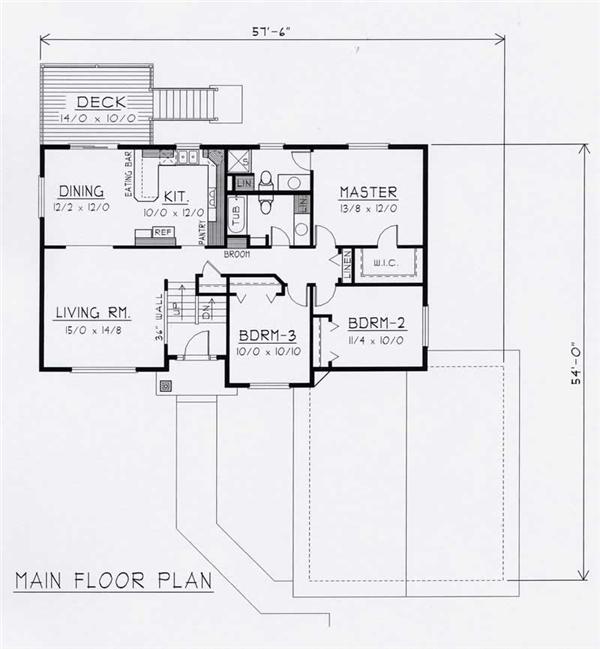House Plan RDI-1356SE1-B Main Floor Plan