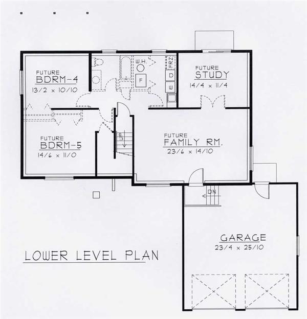 House Plan RDI-1356SE1-B Basement Floor Plan