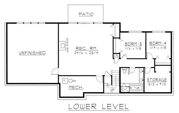 House Plan RDI-2320R1-DB Second Floor Plan
