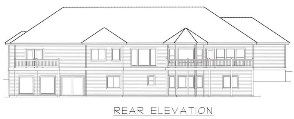 House Plan RDI-2560R1-DB Rear Elevation