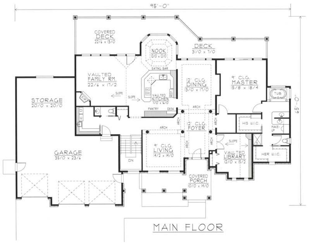 House Plan RDI-2724R1-DB Main Floor Plan