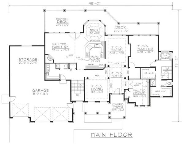 House Plan RDI-2724R1-DB Main Floor Plan