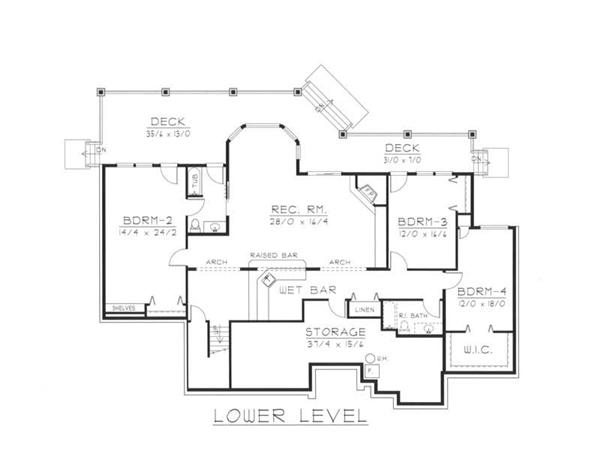 House Plan RDI-2724R1-DB Second Floor Plan