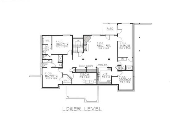 House Plan RDI-2610R1-DB Basement Floor Plan