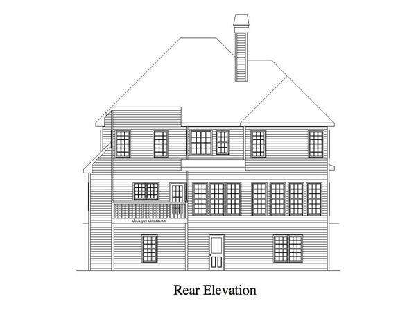 Home Plan Rear Elevation
