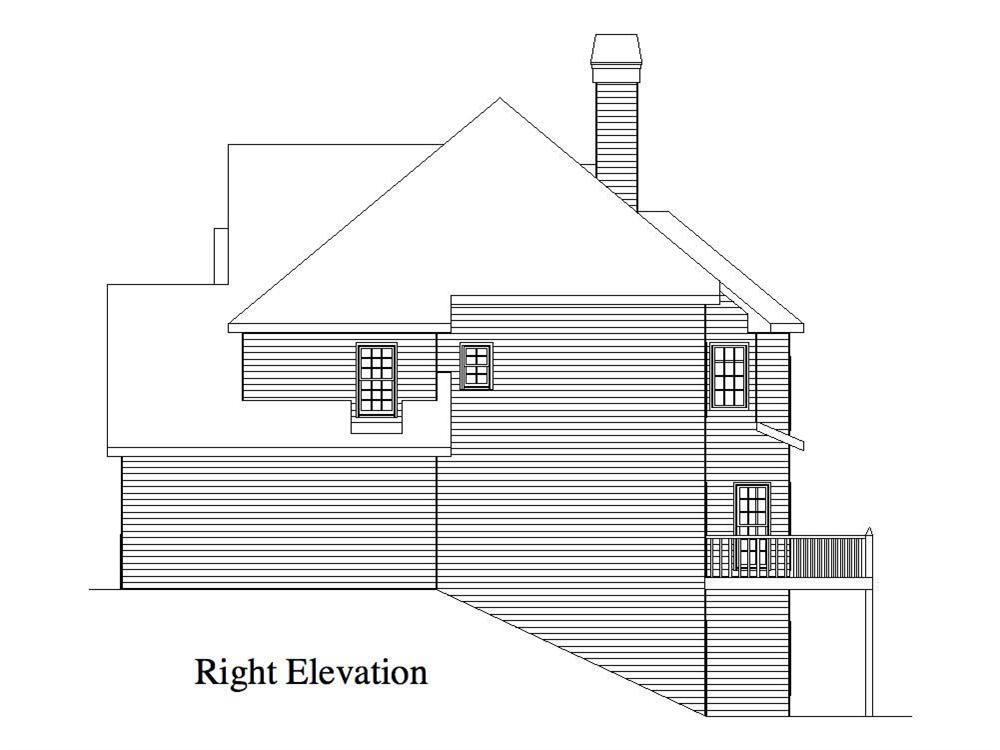 Home Plan Right Elevation