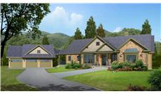 This is a 3D computerized rendering of these Craftsman House Plans.