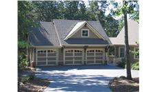 This is the front elevation for these Garage Plans.