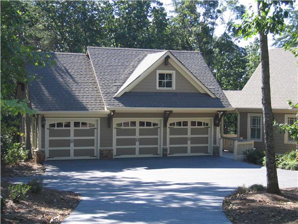 This is the front elevation for these Garage Plans.