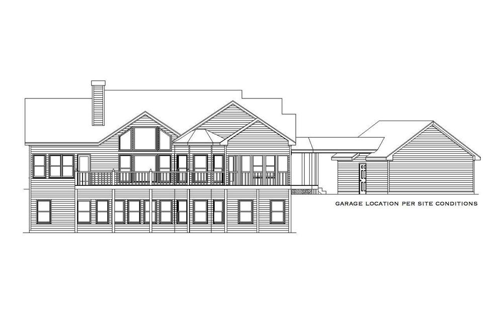 Home Plan Rear Elevation
