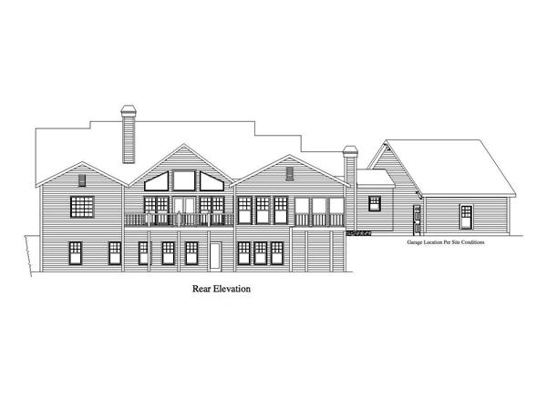 Home Plan Rear Elevation