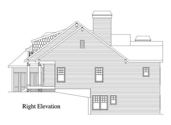 Home Plan Right Elevation