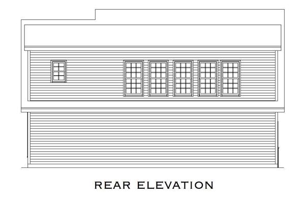 Home Plan Rear Elevation