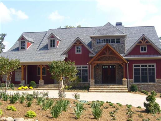 This is a color photo for these Craftsman House Plans.