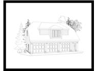 This is a 3D rendering of these Garage Plans.