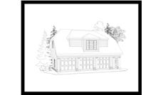 This is a 3D rendering of these Garage Plans.