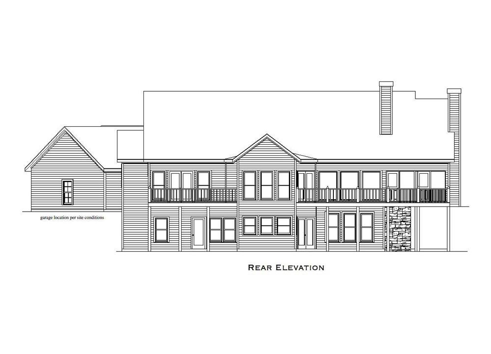 Home Plan Rear Elevation