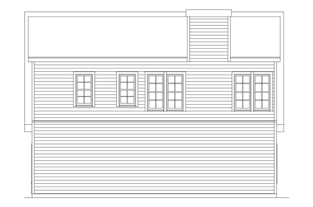 Home Plan Rear Elevation