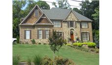 This is a color photo of these Craftsman Home Plans.