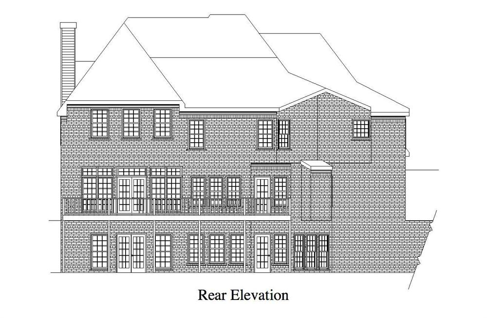 Home Plan Rear Elevation