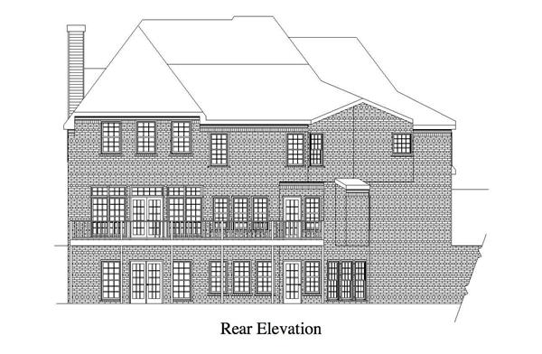 Home Plan Rear Elevation