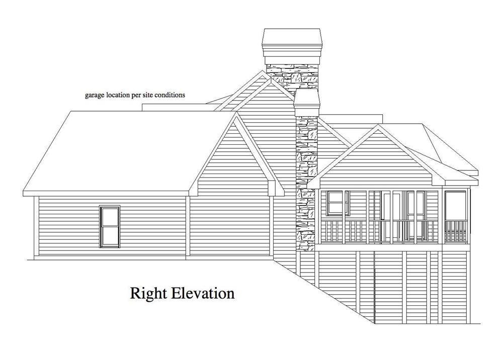 Home Plan Right Elevation