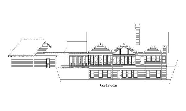 Home Plan Rear Elevation