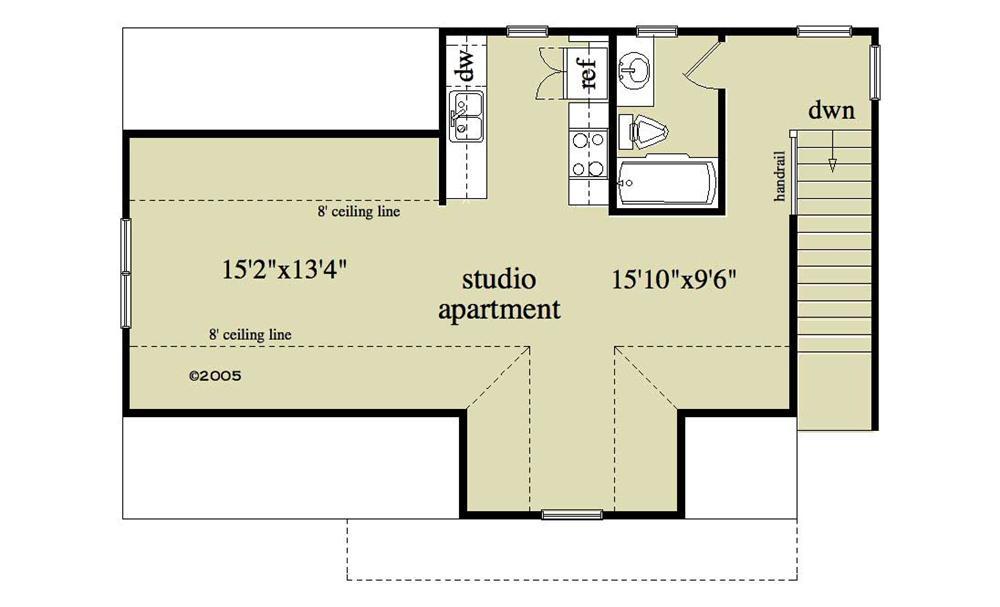 163-1052 Garage plan loft