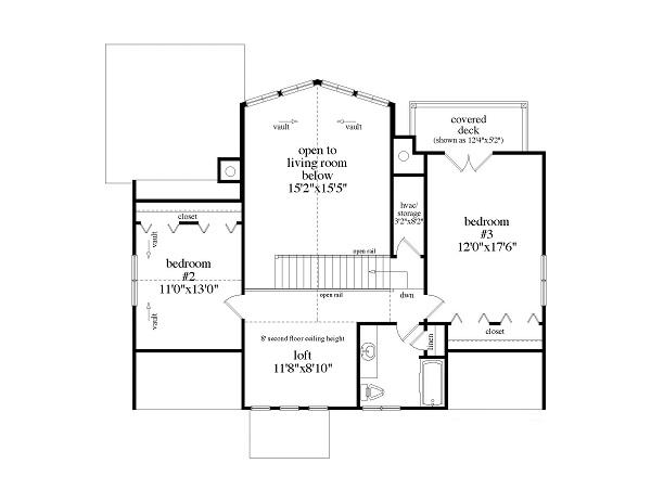 163-1053 house plan second floor