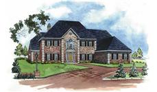 European houseplans rg4100 color rendering.