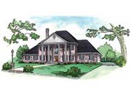 European House Plans Color Rendering.