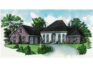 French Houseplans main elevation.