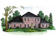 Traditional House Plans Color Rendering.