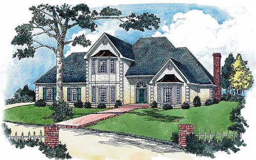 European Homeplans front elevation.