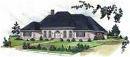 European Homeplans Color Elevation.