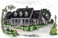 Country Home Plans colored rendering.