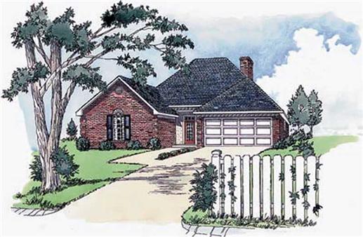 Small, European House Plans - Home Design RG1308 # 1760