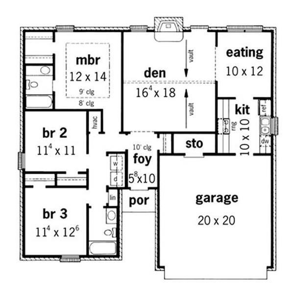 Small, European House Plans - Home Design RG1308 # 1760
