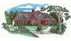 French Houseplans Front Elevation.