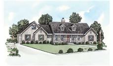 Traditional Home Plans color rendering.