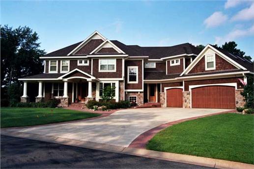 Luxury Houseplans CLS-4106 Front elevation photo.