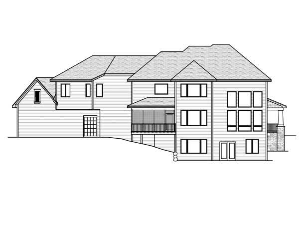 Home Plan Rear Elevation