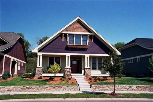 Front elevation photo for bungalow house plans CLS-1609.